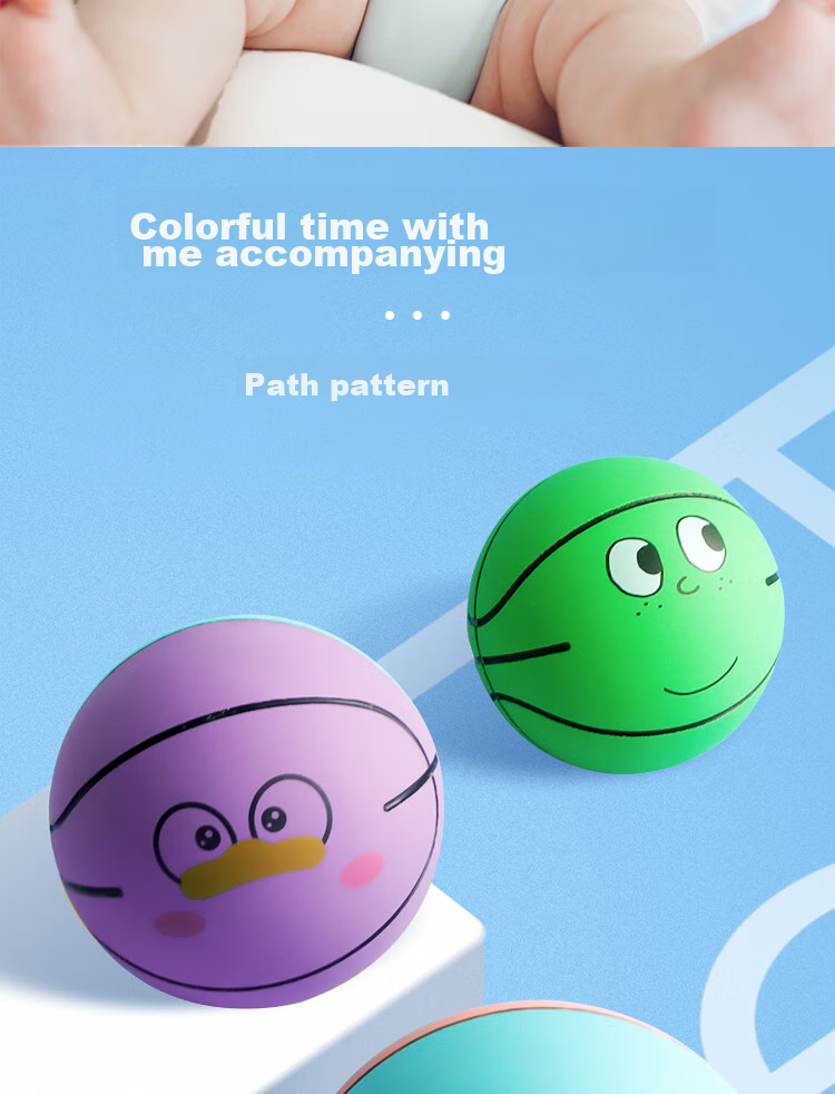 TaTanice Elastic Ball Toy, Outdoor Rubber Bouncy Ball, Hand-Grabbing Pat Ball, Mini Basketball, Leather Ball, Children's Birthday Gift 8