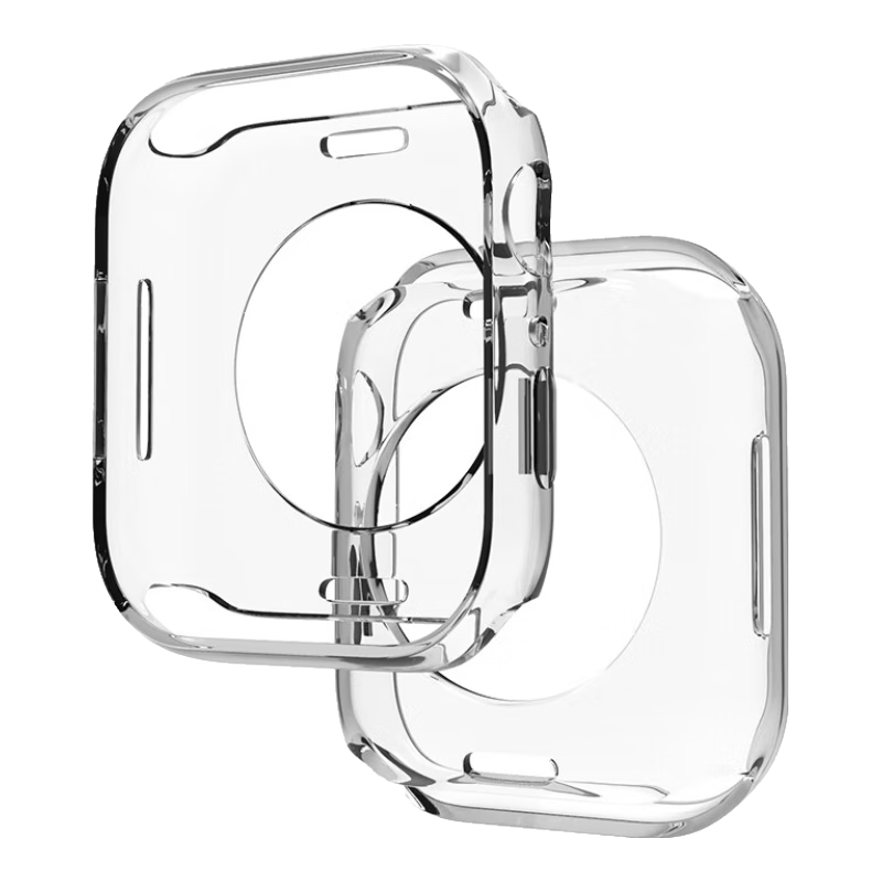 Binghong Compatible with Apple Watch SE 3 Case, Apple Watch SE 2 1 IWatch S6 S5 S4 Case, Hollow TPU - Transparent Color 44mm