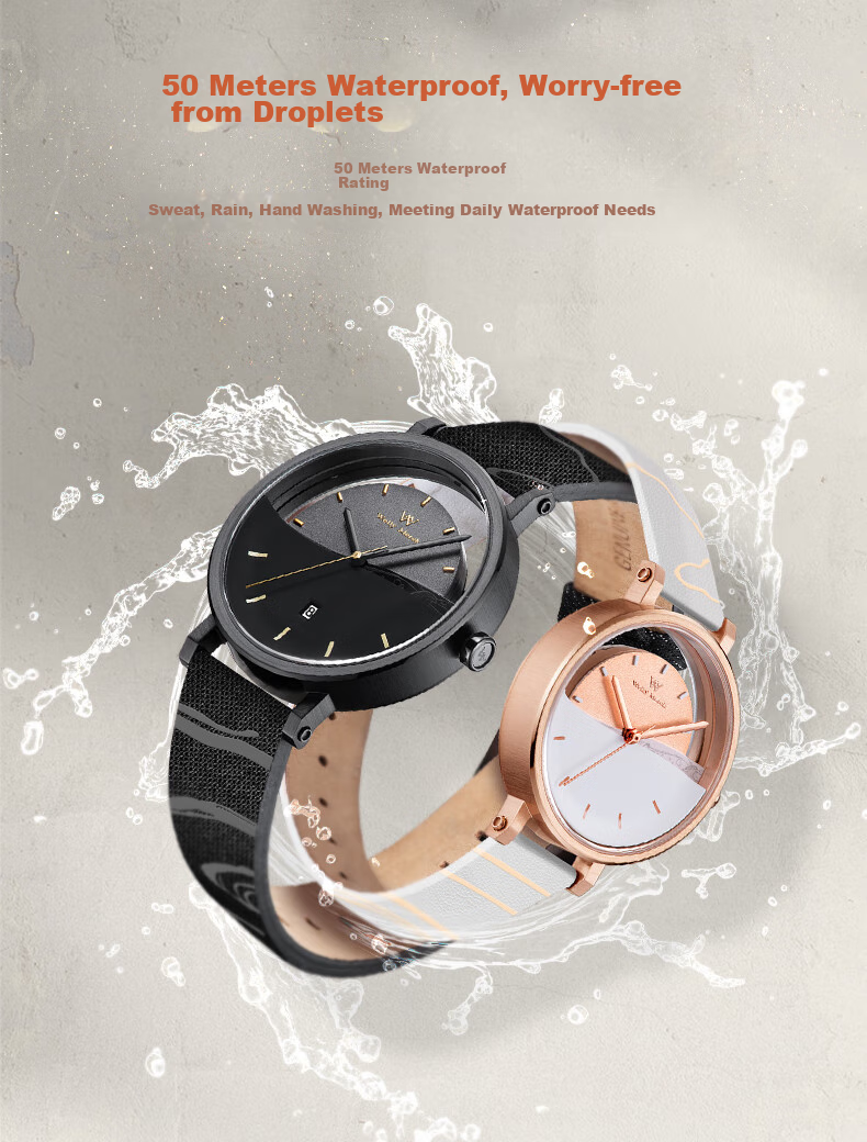 Welly Merck Swiss Hand-Express Couple Watch, Birthday Gift for Girlfriend Or Boyfriend, Light Luxury 12