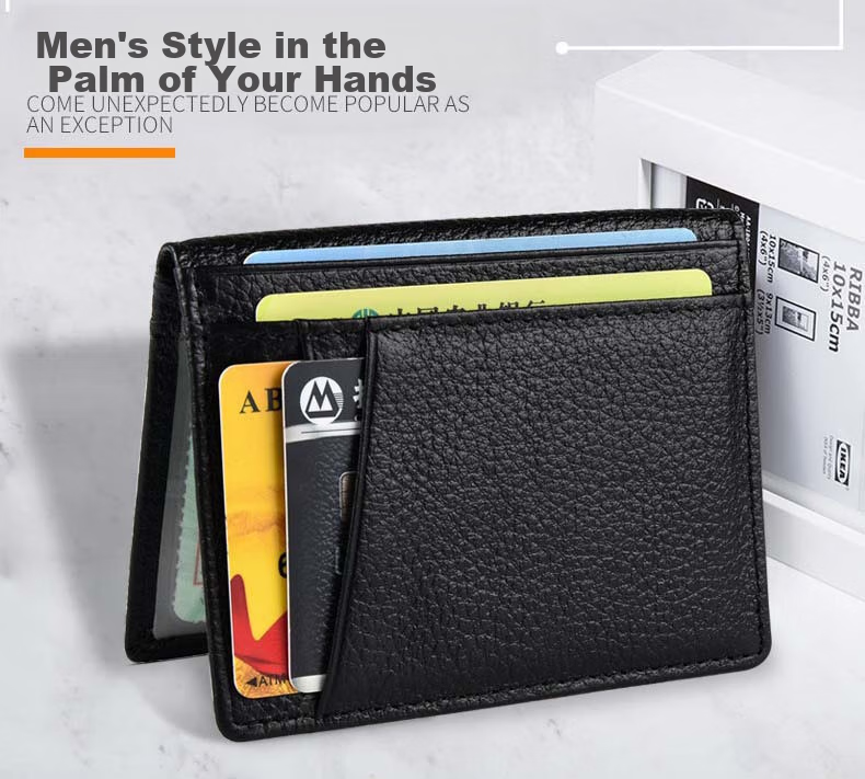 JEVI Genuine Leather Ultra-Thin Card Holder for Men And Women with Multiple Card Slots, Mini Wallet, Driver's License Holder, Simple ID Holder, Top-Grain Leather 1