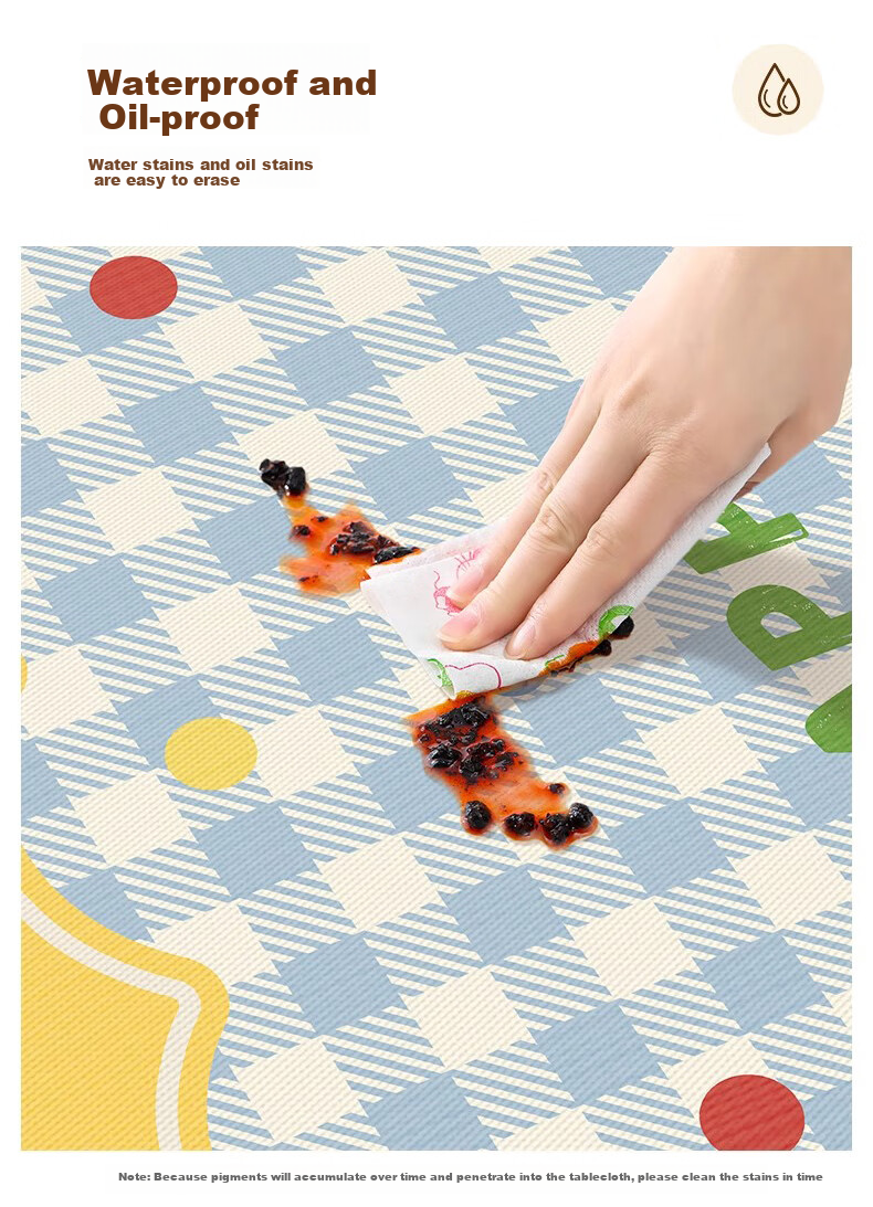 Jingxun Washable Tablecloth, Oil-Proof And Waterproof, Fresh Style Dining Mat, Bedroom Atmosphere Tea Table Cover for Women, 0.9*1.4m 4