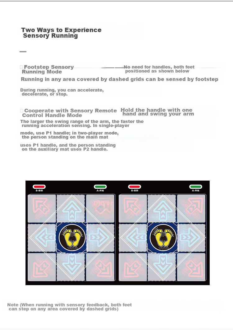 HongTai Double-Person Wireless Dance Mat, Home TV Dance Machine, Game Motion Sensing Hand And Foot Dancing, Leg Beautifying, Children's Running Mat 16
