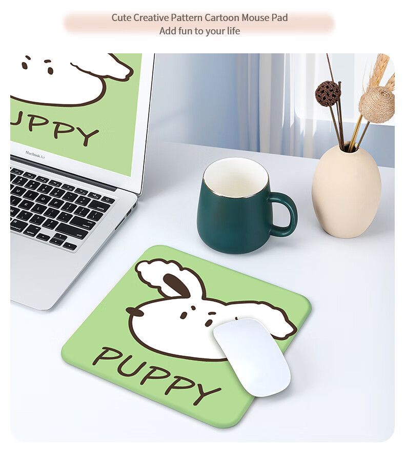 BUBM Mouse Pad Small Size Thick Cartoon Cute Office Desk Mat Non-Slip Durable Mouse Pad Notebook Computer Home Portable Patterned Soft Pad Xing Zhi Kabi 12