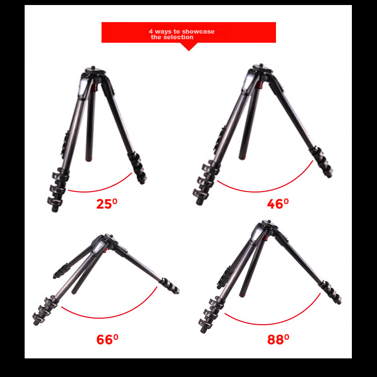 Manfrotto MT190CXPRO4 Carbon Fiber Four-Section Tripod with Central Column, Horizontal Positioning, Stable for Travel Mirrorless And DSLR Cameras, Weight Capacity 15kg 8