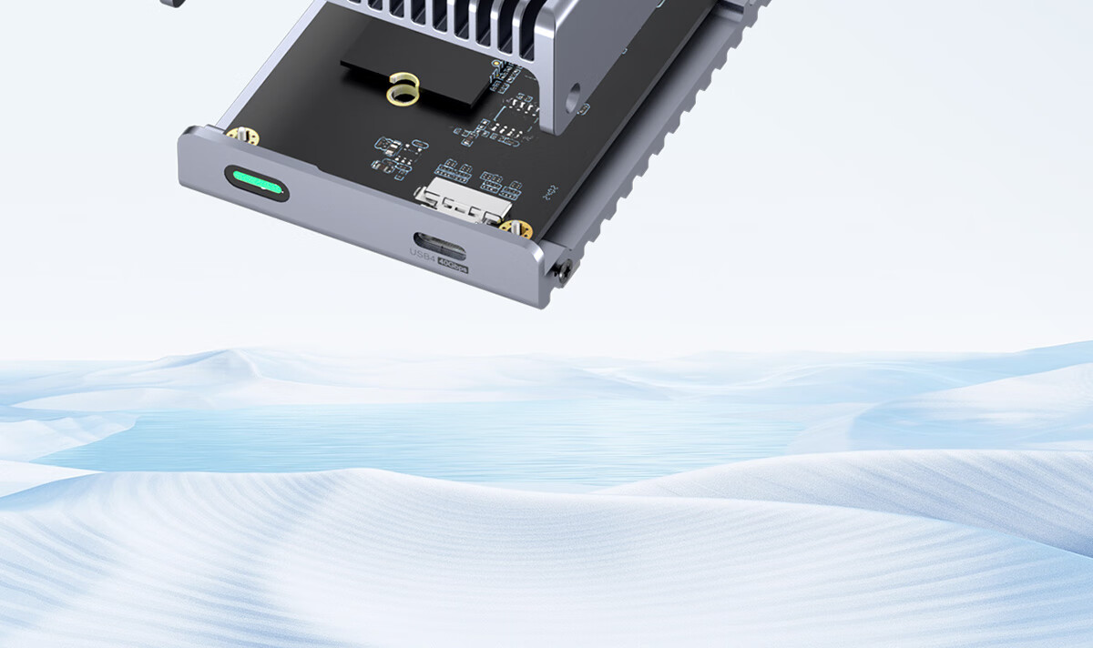 Hagibis USB4 Hard Drive Enclosure Compatible with Macmini M4, SSD Expansion up to 40Gbps, Compatible with Thunderbolt 5, External M2 Mobile NVMe Hard Drive Enclosure Base Stand 12