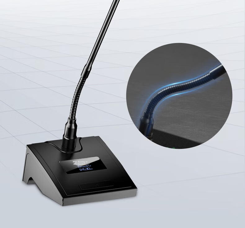 Soaiy SA-H10 Engineering Conference Microphone, Desktop Condenser Microphone, Gooseneck Wireless Meeting Training Voice Chat Microphone, Conference Speech Professional Gooseneck Adjustable Frequency Microphone 8