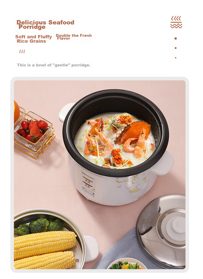 Royalstar Home Rice Cooker for 4-5 People, Traditional Old-Style Electric Rice Cooker with Straight Pot Design, One-Touch Operation, Firewood Rice, Automatic Heat Preservation, Simple to Use for Elderly, Includes Steamer Basket, 5 Liters RZ-50B 13