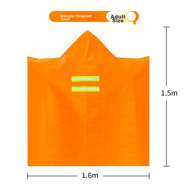 Jumu Fire Escape Cloak, Emergency Escape Fire Blanket, Kitchen Household Anti-Poison Mask, Matching Silicone Fire Blanket 9