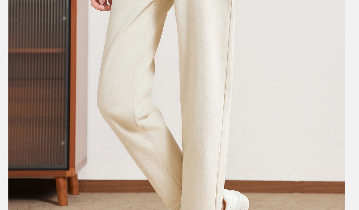 PinCai Women's Jeans, Spring And Autumn White High-Waisted Slimming Heightening Versatile Casual Trousers P143N1010 9