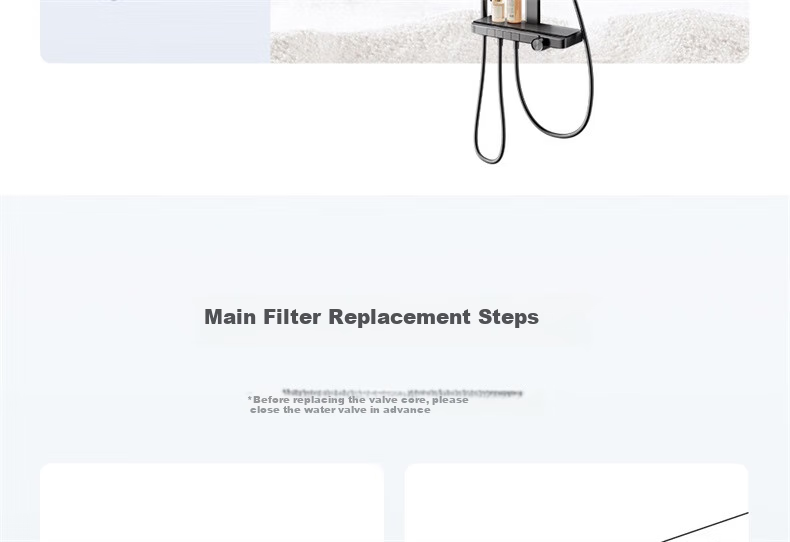 ARROW Shower Head with Large Storage Square Tube, White Bathroom Full Copper Piano Key Shower Head AE34191MZMKW2 36