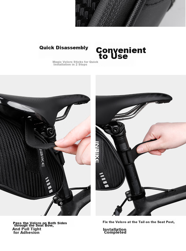 INBIKE Waterproof Bicycle Seat Cover, Tail Bag, Cushion, Mountain Bike, Road Bike, Cycling Bag, Bicycle Saddle Tail Pocket Equipment 9