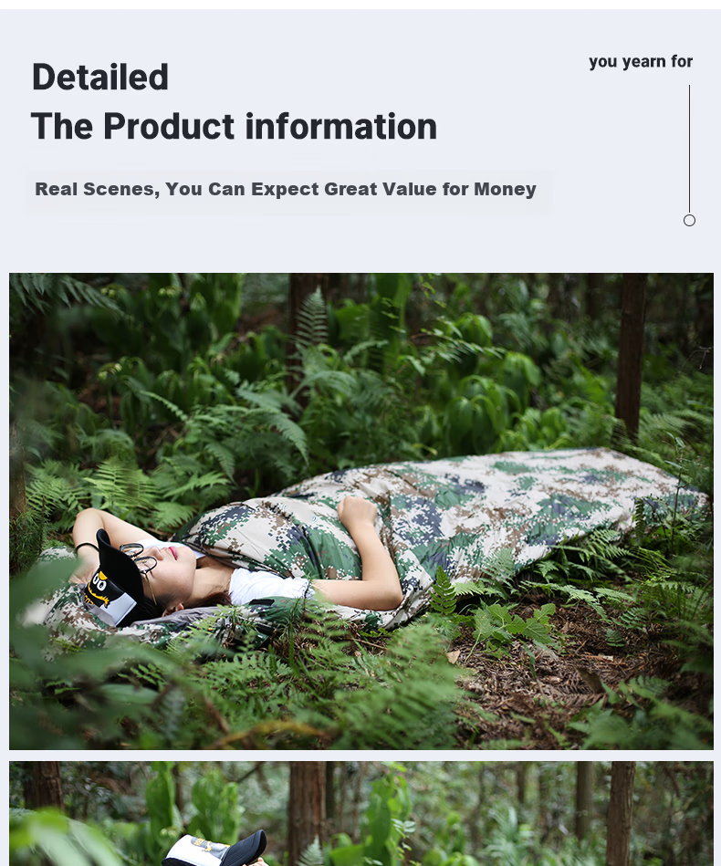 BeiJiLang Thickened and Widened Autumn Winter Outdoor Warm Sleeping Bag Tent Camping Office Nap Cold Resistant Sleeping Bag Quilt 12