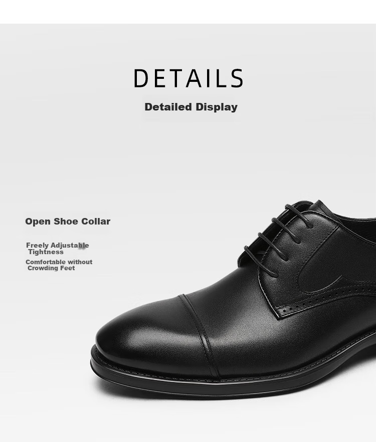 Goldlion Men's Formal Shoes, Fashionable And Comfortable Leather Shoes with Durable Soles, G580510157CCB, Brown, Size 43 11