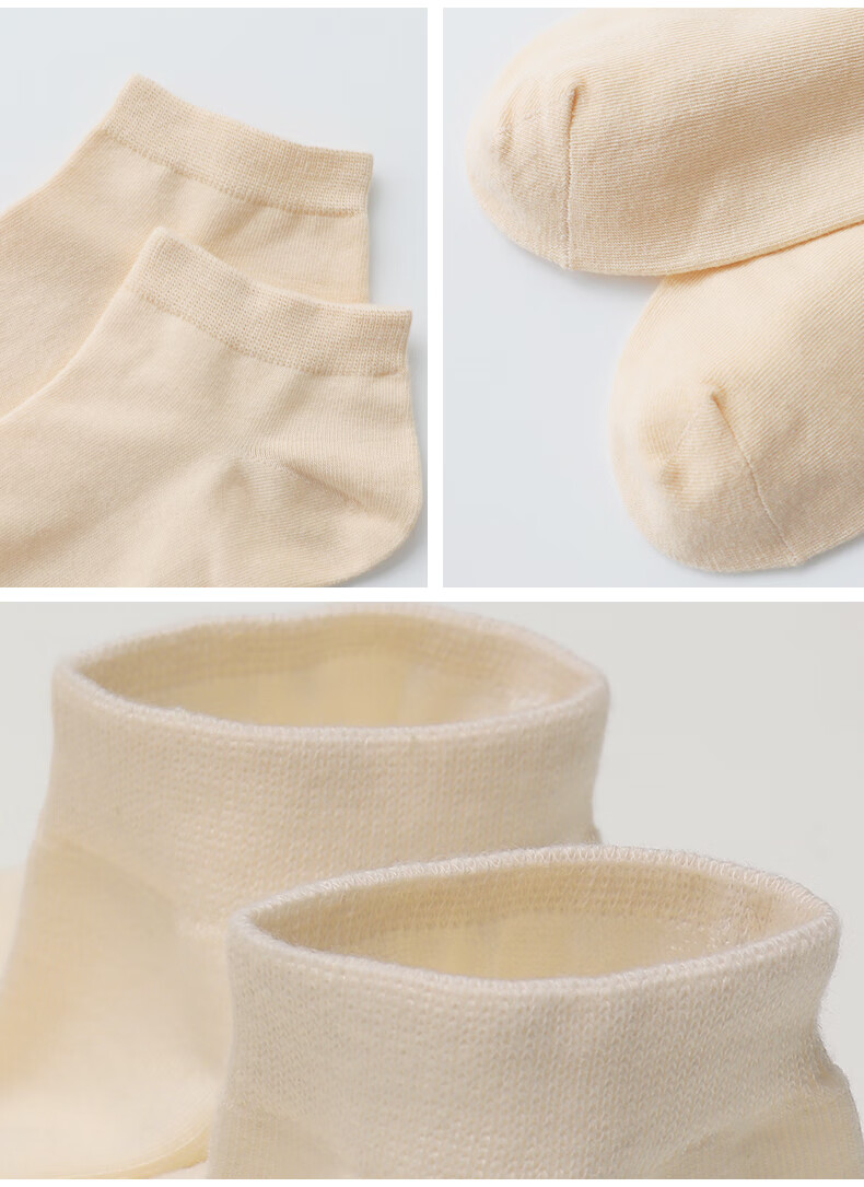 HINCLOUD Disposable Socks for Travel And Business Trips, Sweat-Absorbing Breathable No-Wash Daily Disposable Children's Colorful Short Socks, Pack of 7 Pairs 9