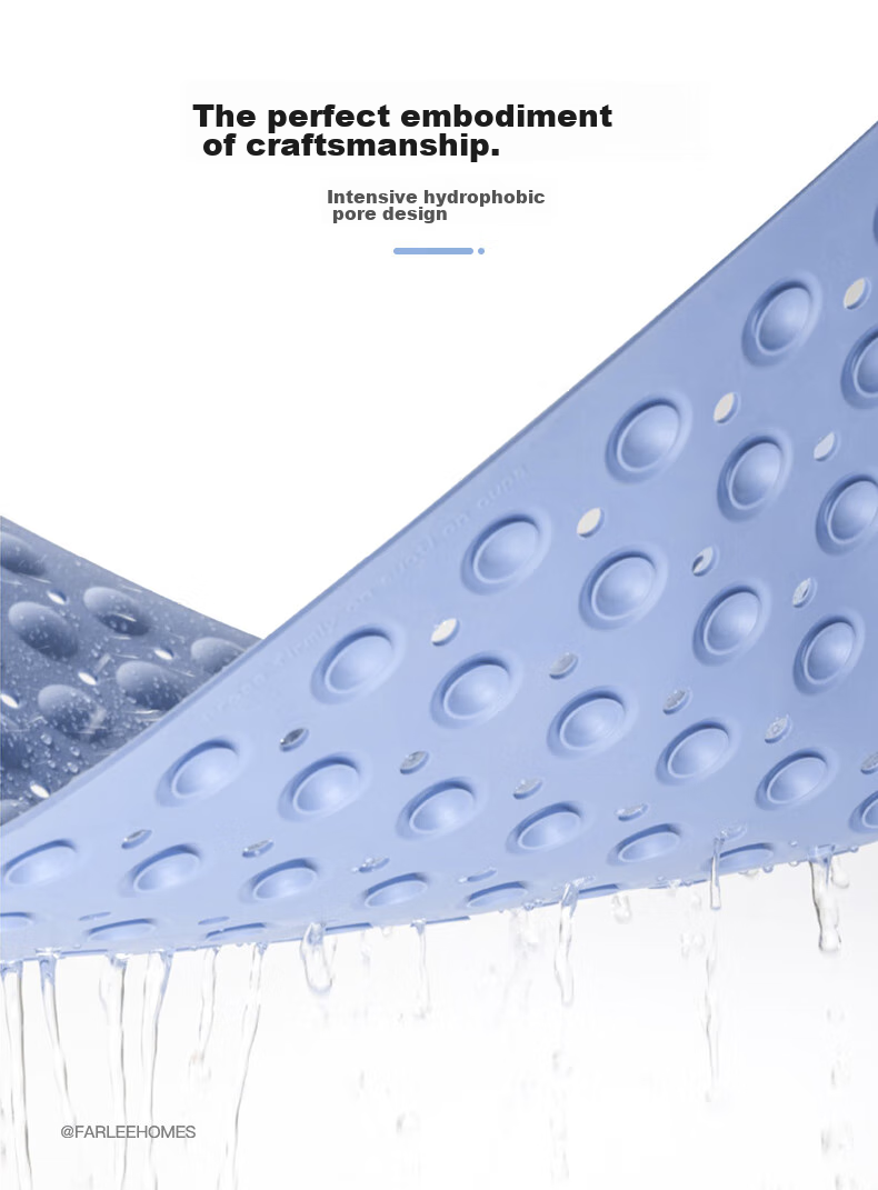 FARLEEHOMES Bathroom Non-Slip Mat, Shower Room Bath Mat, Elderly Anti-Fall Mat, Toilet Water Barrier Non-Slip Foot Mat 9