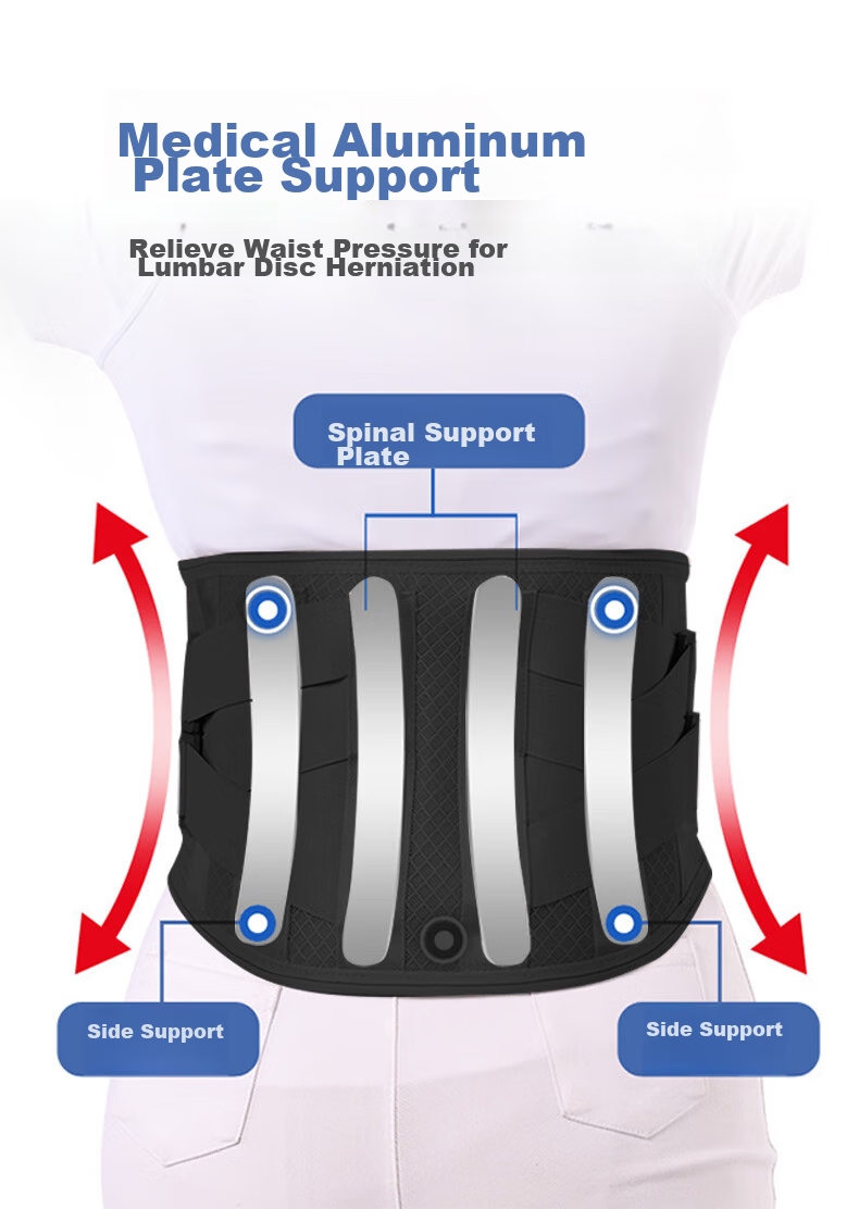 NAILEKESI N Medical Grade Self-Heating Waist Support Belt, Warm Lumbar Disc Herniation Post-Operative Steel Plate Back Brace for Men And Women, Middle-Aged And Elderly Winter Use 6