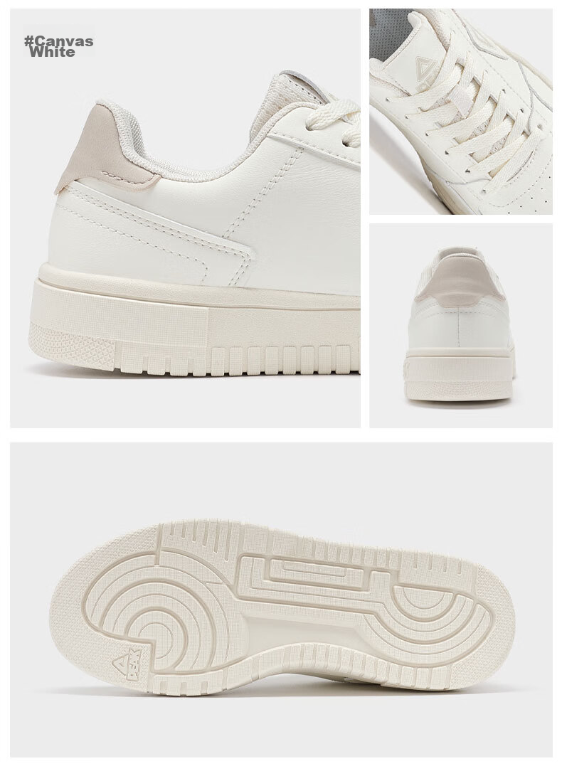 PEAK Men's Sneakers, Air Force One Style, Summer Low-Top Casual Shoes, Trendy Soft-Soled White Shoes, Versatile Sports Shoes, DB310127 31