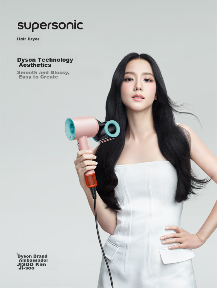 DYSON HD15 High-Speed Hair Dryer, Dyson Supersonic Electric Blower, Negative Ion, Quick-Drying Hair Care, Multiple Nozzles, Home Use, Gift Recommendation, Purple-Red Color 2