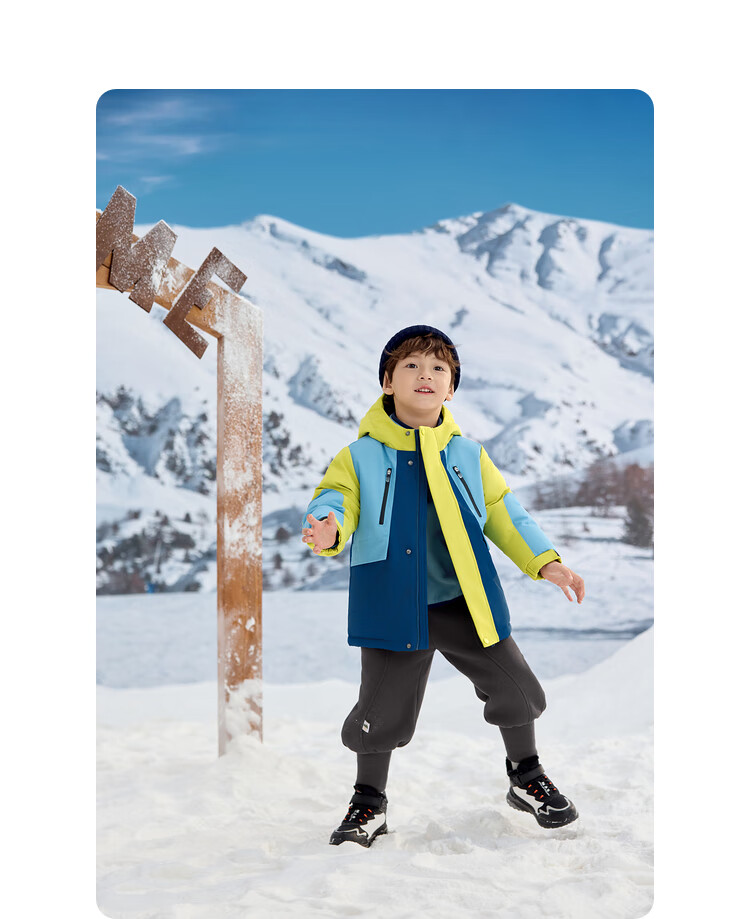 BALABALA Children's down Jacket for Girls And Boys, Winter Hooded Coat, Warm Outerwear, Outdoor Thickened 31
