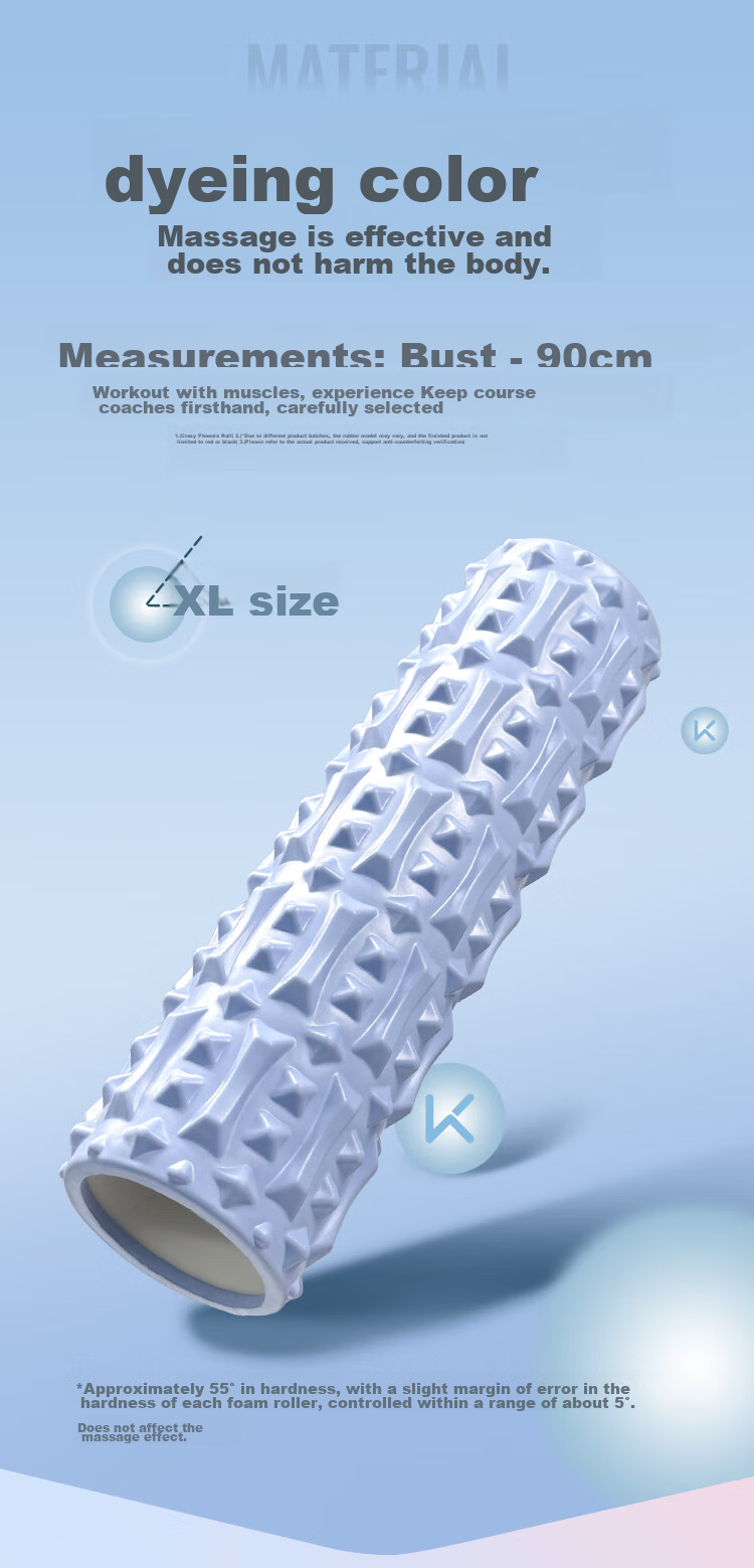 Keep Foam Roller Spiky Massage Stick Muscle Relaxation Leg Massage Roller Yoga Stick Fitness Equipment Mint Green 11