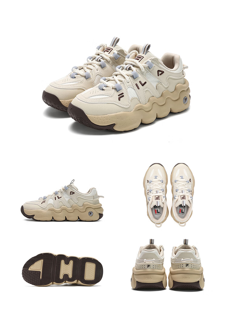 FILA Panini Official Women's Retro Sports Basketball Casual Chunky Dad Sneakers Autumn Shoes 19