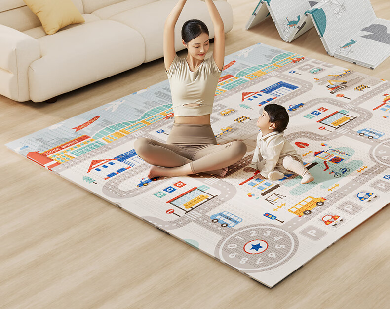 Babybox EPE Crawling Mat Baby Anti-Fall Play Mat Children's Interlocking Foam Floor Mat 6 Pieces 2CM Thickened 3