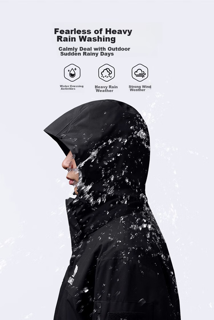 CAMEL Outdoor Hardshell Jacket AK80 Three-In Waterproof Mountaineering Coat for Men And Women, Tibet Travel Outerwear A34CATR808 6