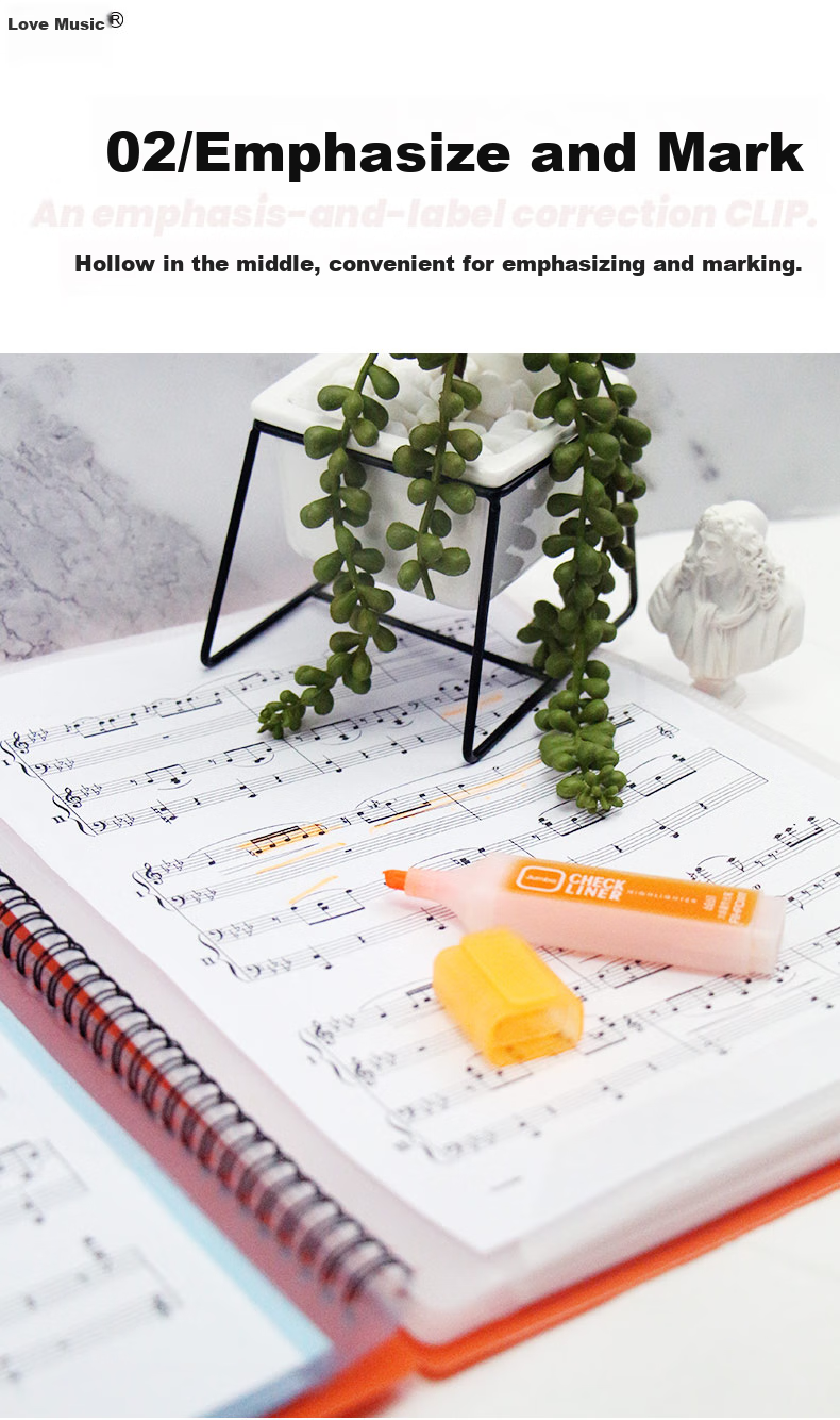 Aiqinle A4 Sheet Music Folder, Full-Size Open, Four Pages, Holds 40 Sheets, Stylish Black Piano Score Folder, Multifunctional And Editable 4