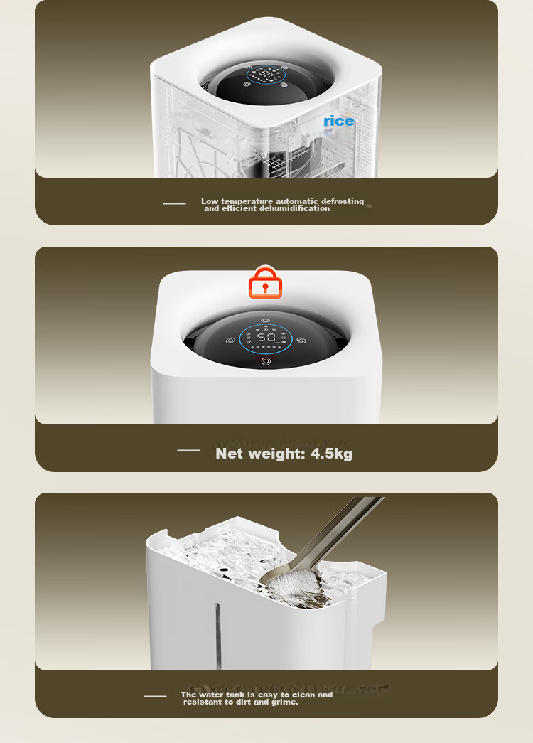 Airx Dehumidifier Air Purifier All-In Home Appliance, 30L/Day, for 70㎡ Bedroom And Basement, Moisture Absorber And Purifier D3 16