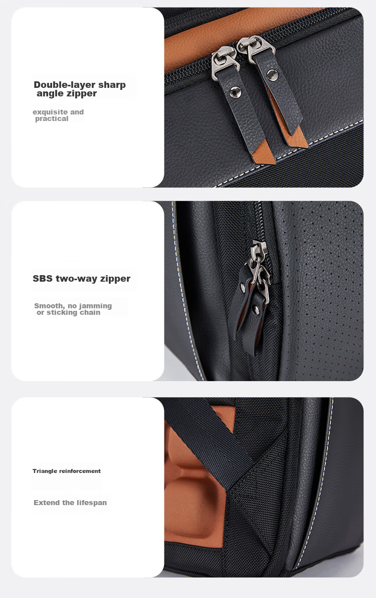 KALA·Y Airbag-Reducing Laptop Bag, Business Large Capacity 15.6-Inch Backpack, Unisex Shoulder Bag, 5213 Black 23