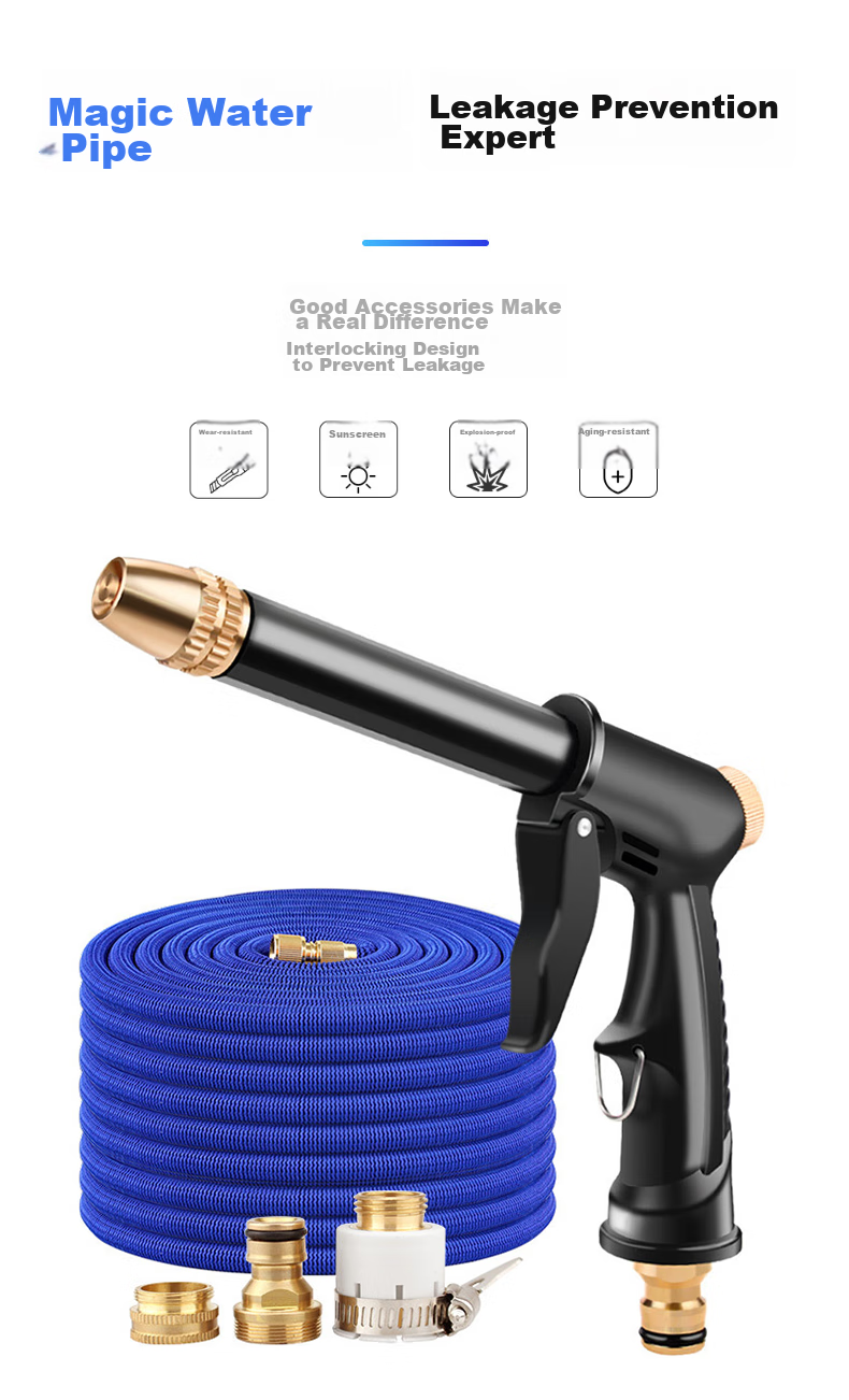 Yueye Car Wash High Pressure Water Gun, Household Hose Spray Gun, Watering Can, Car Cleaning Tool, Cleaning Equipment, 37 Meters 10