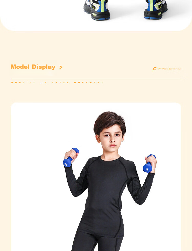 Fandimu Children's Fleece-Lined Sports Set, Two-Piece Track And Field Training Fitness Wear, Youth Running Breathable Basketball Uniform 12