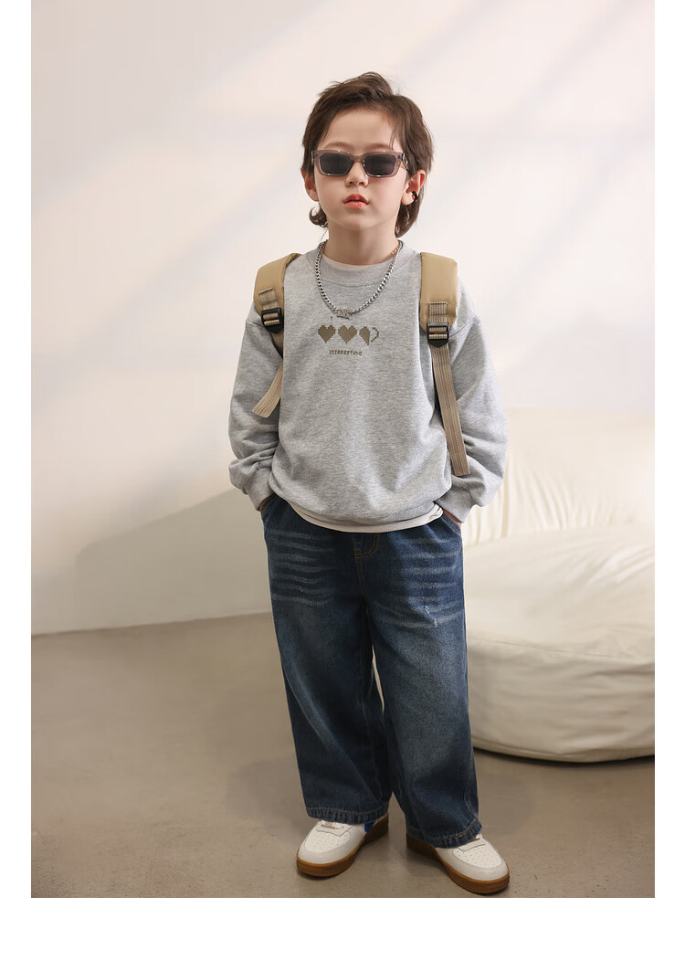 LUSON Chen Da Zhu Boys' Sweatshirt, 2025 Spring And Autumn New Style, Children's Casual Versatile Top, Trendy Children's Clothing 13