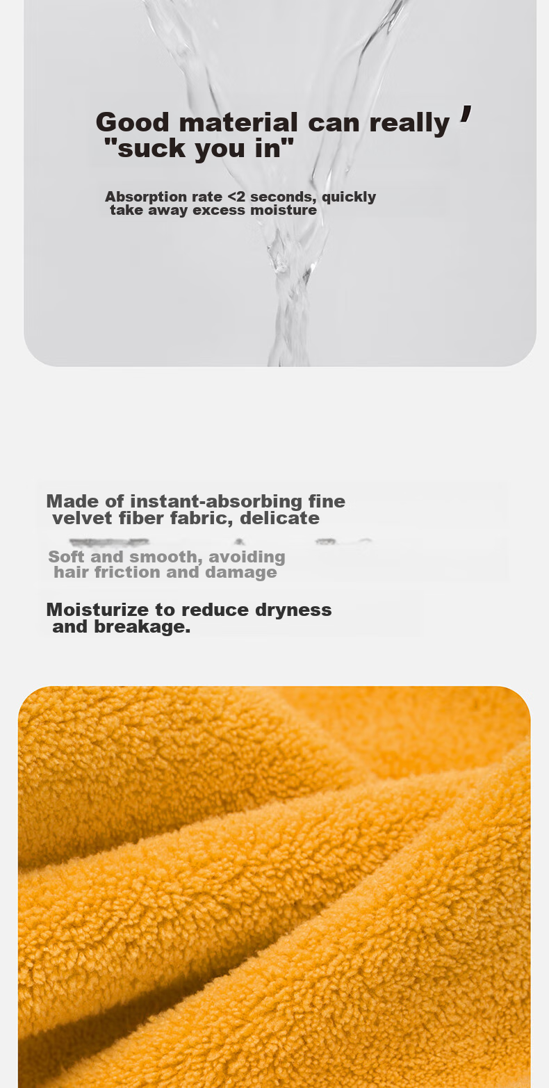 GGT Japanese Women's Hair Drying Cap, Absorbent Quick-Drying Shower Cap, Highly Effective Water Absorption, Thick Hair Towel for Adults, Yingruo 7