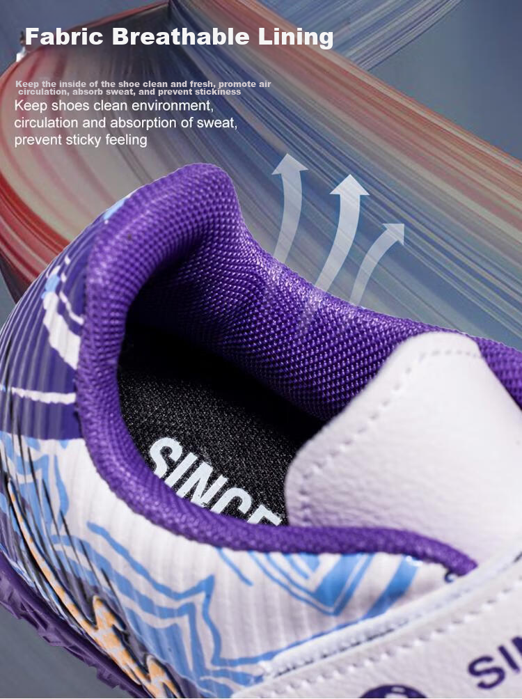 Shuangxing Children's Soccer Shoes, Youth Non-Slip Wear-Resistant Training Shoes for Boys And Girls, TF Turf Cleats, Lightweight All-Season Style for Artificial Turf 4
