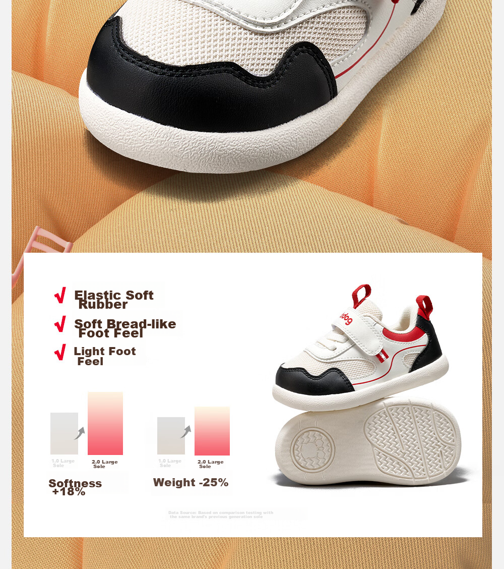 BOBDOG Toddler Shoes for Boys And Girls, Spring Non-Slip Functional Shoes, Infant And Child Shoes for Learning to Walk, Shell Pink, Size 23 13