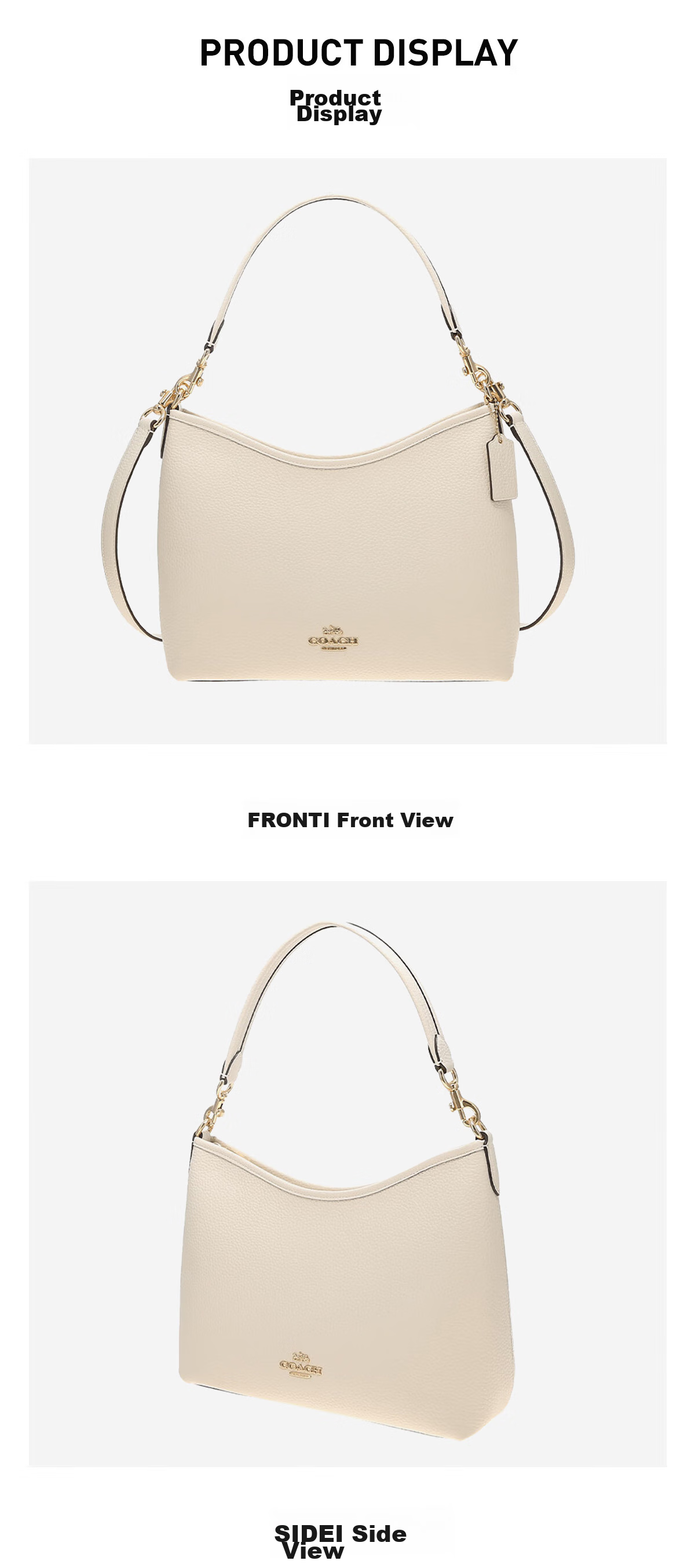 COACH [Brand Direct Supply], Women's LAUREL Handbag Shoulder Crossbody Tote Bag White CR148 Gift 4