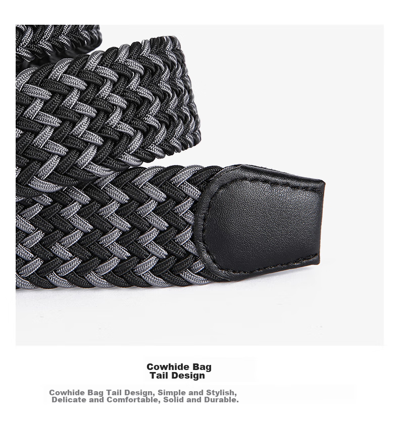 JEEP SPIRIT Men's Canvas Belt, Casual Versatile Waistband, Woven Pin Buckle Trouser Belt for Young And Middle-Aged Men, 130CM, 520 Gift 12