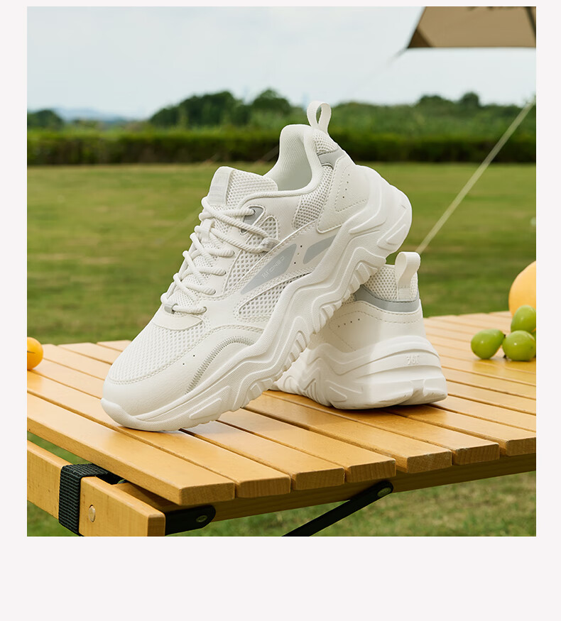 361° Women's Sports Shoes, Spring And Summer Mesh Thick-Soled Heightening Casual Commuter Dad Running Shoes for Women, 682426763F-1 32