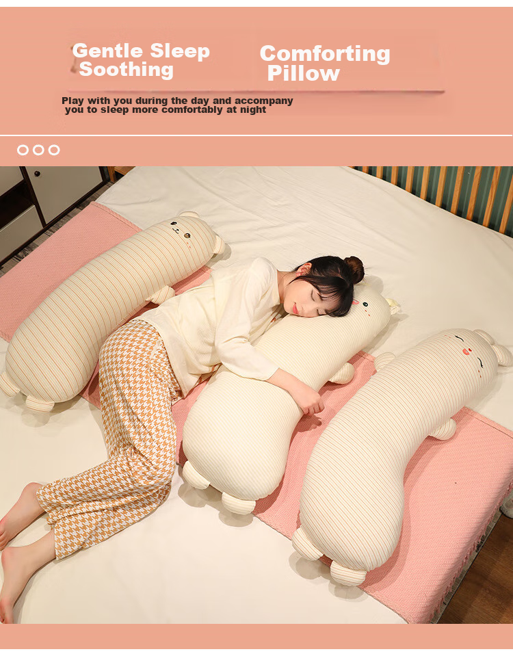 AVIVI Class A Sleeping Hug Pillow, Full-Length Body Pillow for Bed, Children's Companion Plush Toy, Adult Side Sleeping Leg Pillow, 100 Cute Rabbit Desig 3