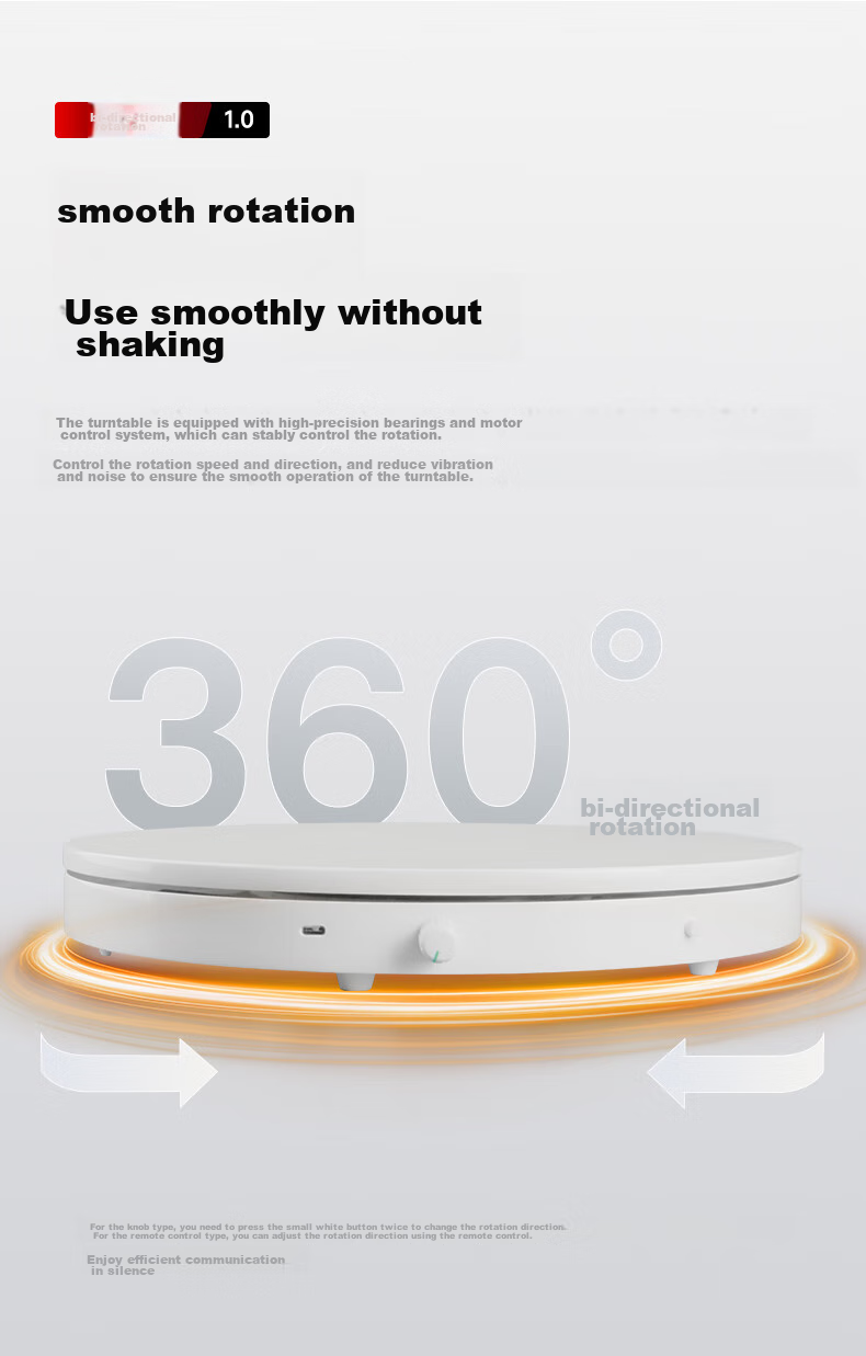 AMBITFUL Adjustable Speed Photography Shooting Electric Turntable Rotating Product Display Stand Small Jewelry Live Streaming Adjustable Speed Shooting Stand Model Automatic Photo-Taking Platform Base 4