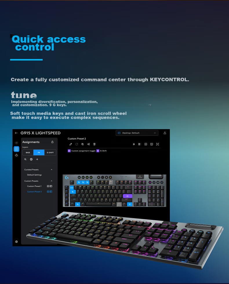 G G915 X LIGHTSPEED TKL Low Profile Gaming Keyboard (White-T), Brown Switch (Slight Paragraph Feel, Universal Switch) 5