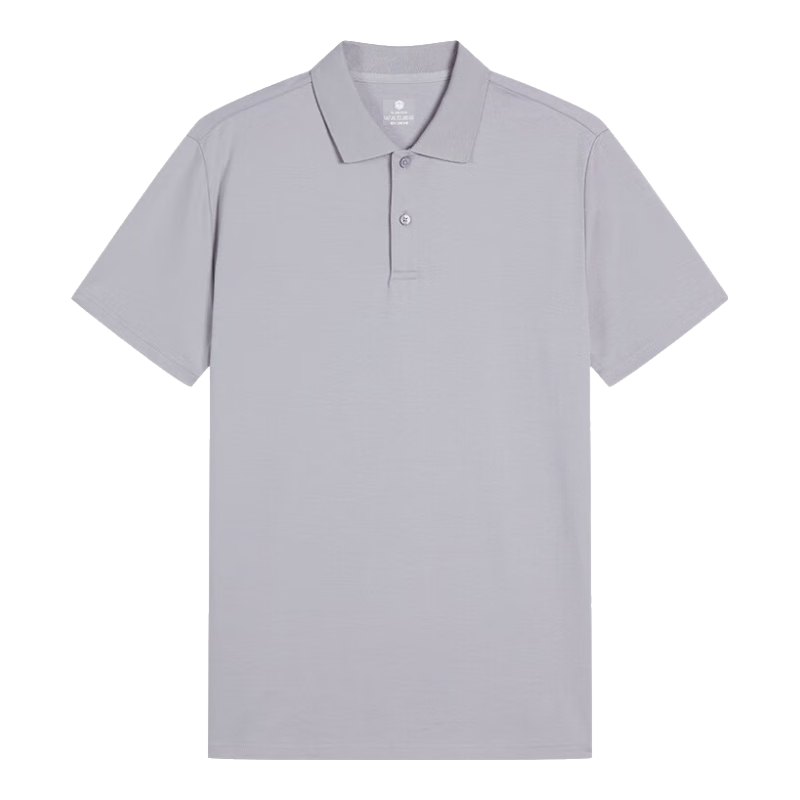 JD Original [Liquid Ammonia Wrinkle-Resistant Non-Iron] Polo Shirt, Men's Short-Sleeve T-Shirt, Men's Clothing Top, Gift, Light Gray, XXL