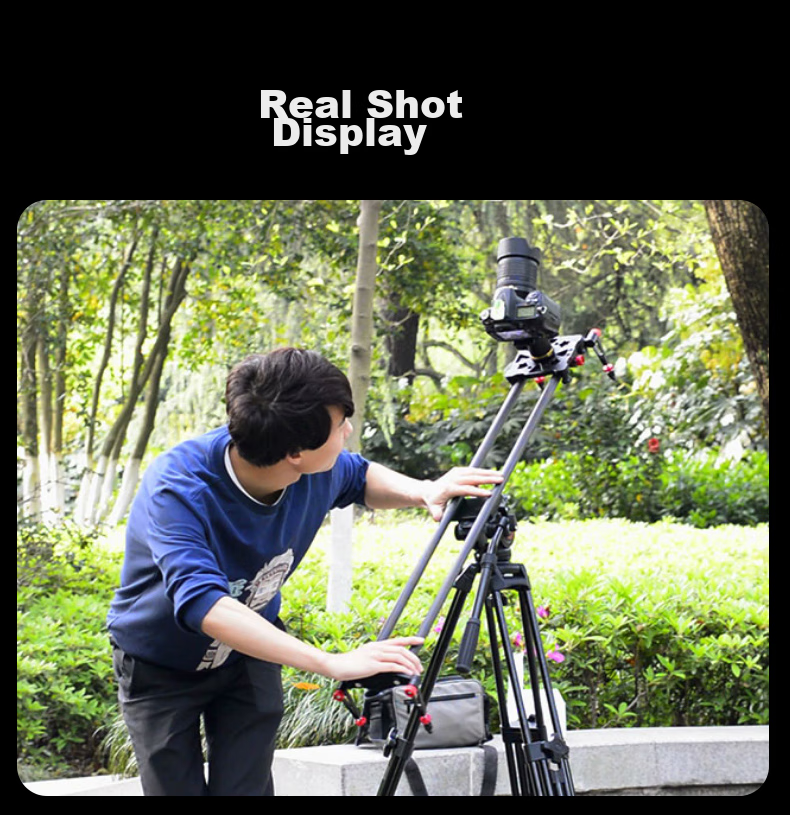 Hakutatz 100cm Carbon Fiber DSLR Camera Photography Slider, Camera Track for 5D3, Video Shooting, Six-Axis Damping Follow Focus, Ball Head Gimbal 17
