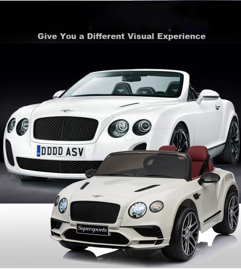 BeRica Children's Electric Car, Four-Wheel Vehicle, Two-Seater Bentley, Remote Control Toy Car for Kids, Rideable Toy Car, Baby Gift 6