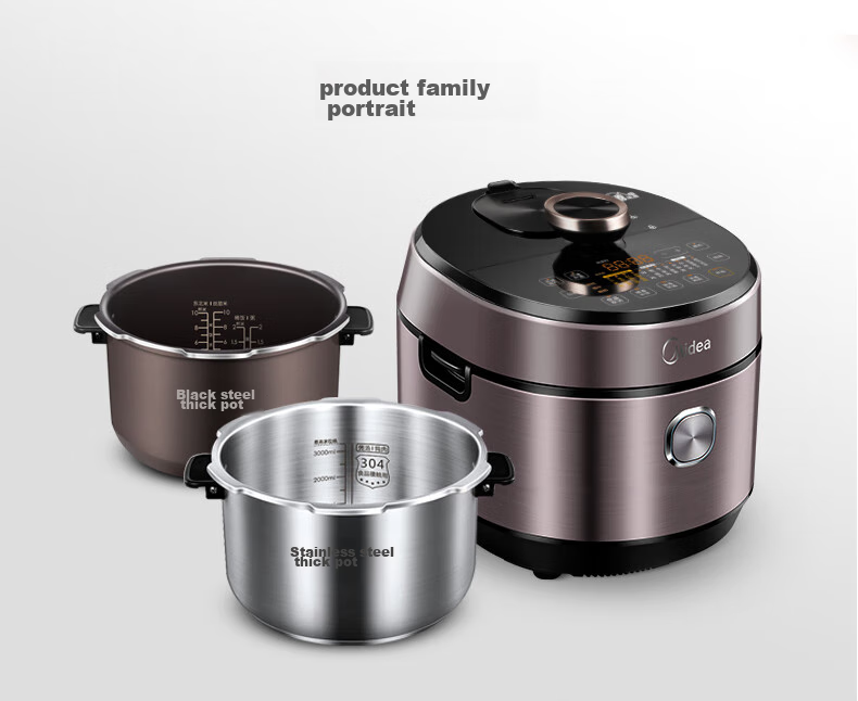Midea Electric Pressure Cooker, 6L Household Double Pot IH Heating Fully Automatic Intelligent Pressure Cooker, 8-Minute Quick Cooking Electric Pressure Cooker MY-S682N [ZMD Safe Series] 15