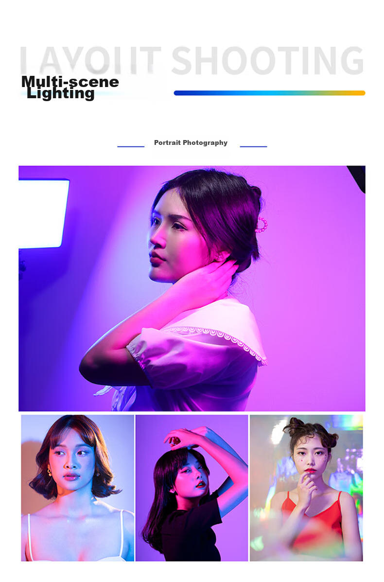 Ulanzi LT003 Full-Color RGB Panel Light for Live Streaming, Photography, Desktop Dual-Temperature Lighting, DSLR Hot Shoe Accessory, Indoor Photography Light for Selfies And Studio Use 12