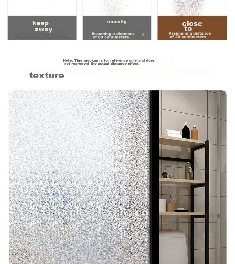 Quatrefoil Glass Film, Pure Frosted, Widened to 120*200cm, Static Cling, No Glue, Bathroom Window And Door Film 6