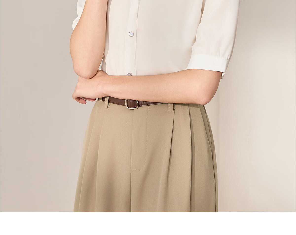 Chushen Spring Autumn Long Sleeve Shirt Women Professional Casual Commuter Lapel Versatile White Shirt S13JC2998 24