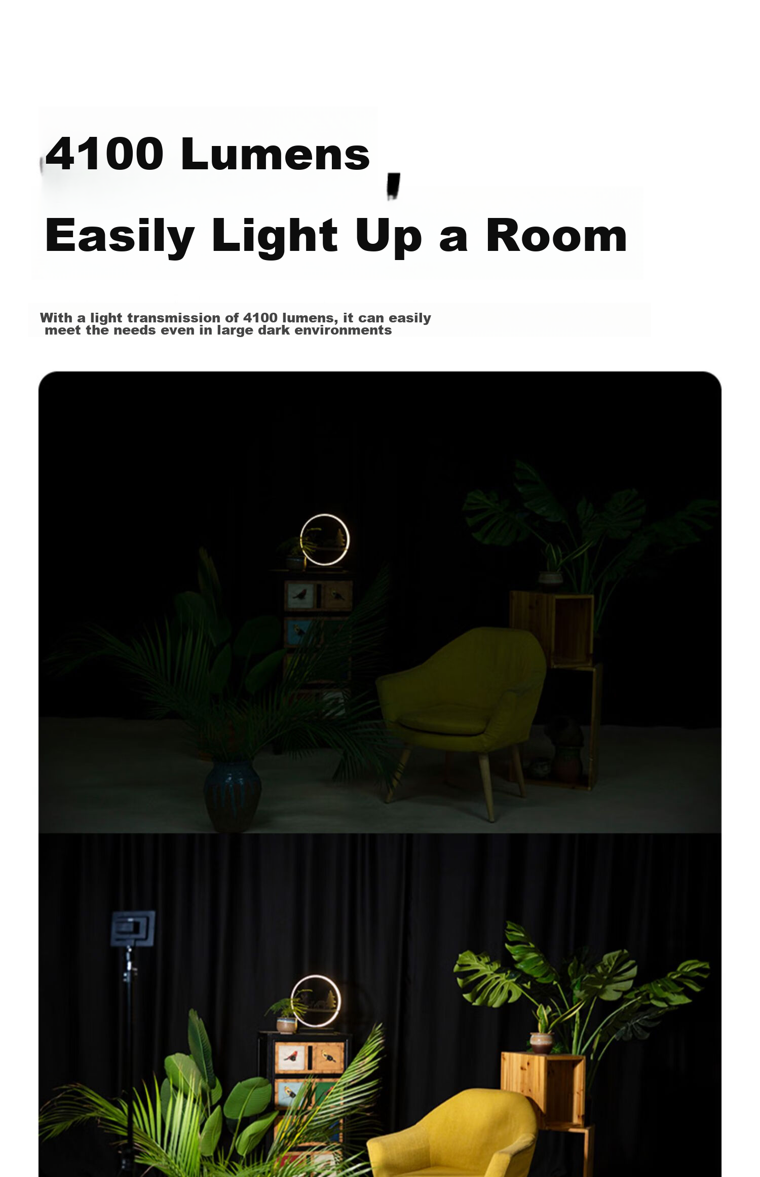 Sidande LED 520 Fill Light, Handheld Photography Fill Light, Portable LED Panel Light for Cameras, 37W Dual Color Temperature Adjustable, DSLR Shooting, Restaurant Food Photography, Portrait Lighting 9